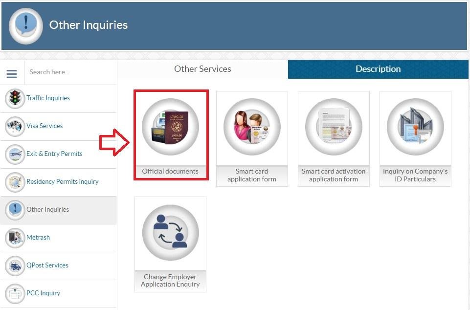 Choose “Official Documents”