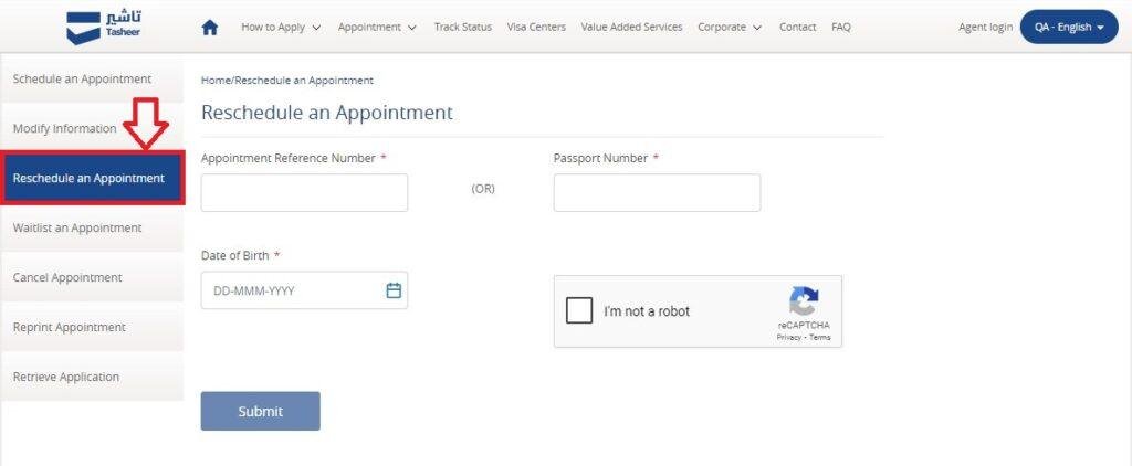 Reschedule an Appointment
