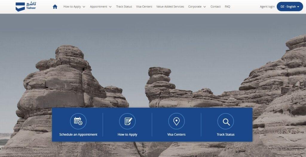 Visit the Tasheer Visa Center Official Website - Tasheer Appointment