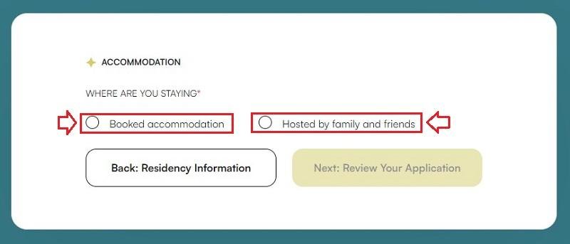Choose Your Type of Accommodation -