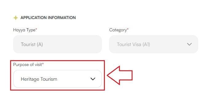 Specify Your Purpose of Visit