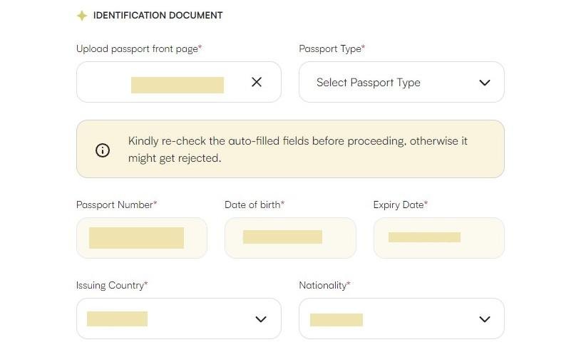 Submit Your Passport Information - Qatar Tourist Visa (Hayya A1)